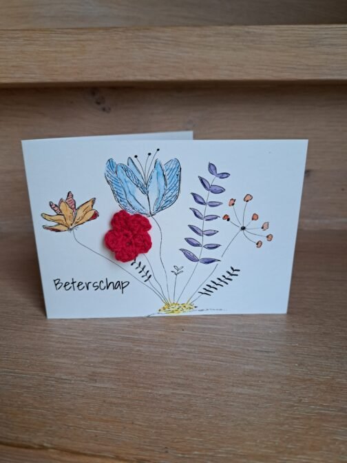 Kaartje Met Gehaakt Detail - Beterschap