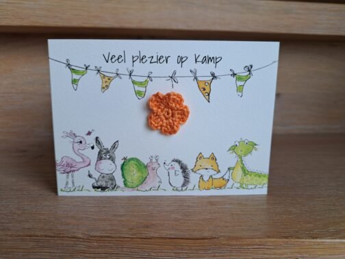 Kaartje Met Gehaakt Detail - Op Kamp - Afbeelding 4