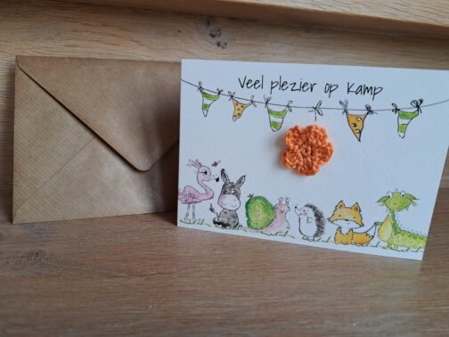 Kaartje Met Gehaakt Detail - Op Kamp