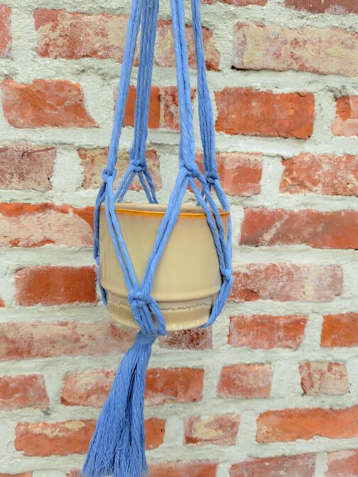 Plantenhanger Macramé Blauw