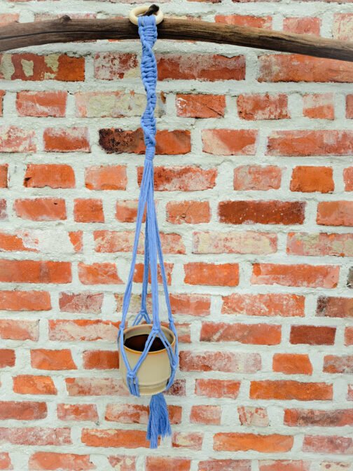 Plantenhanger Macramé Blauw - Afbeelding 3