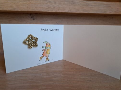 Kaartje Met Gehaakt Detail - Kerstmis Beer - Afbeelding 2