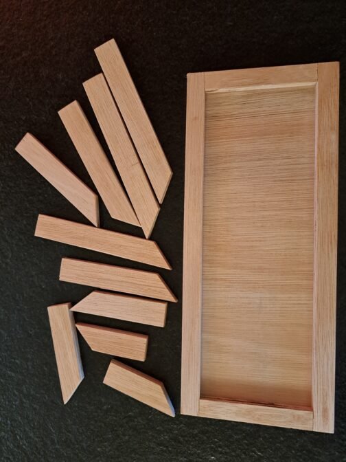 Houten Puzzel Blokjes in Kader - Afbeelding 4