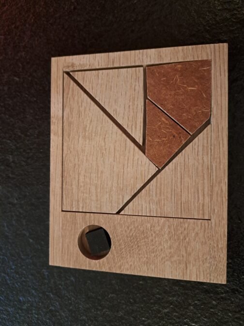 Houten Puzzel Zwart Blokje