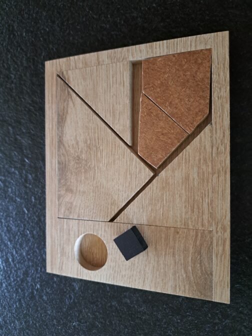 Houten Puzzel Zwart Blokje - Afbeelding 3