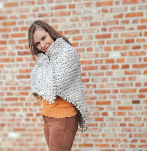 Omslagdoek Beige Driehoek - Afbeelding 2