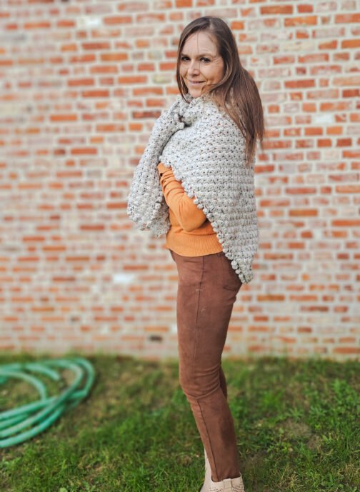 Omslagdoek Beige Driehoek - Afbeelding 3