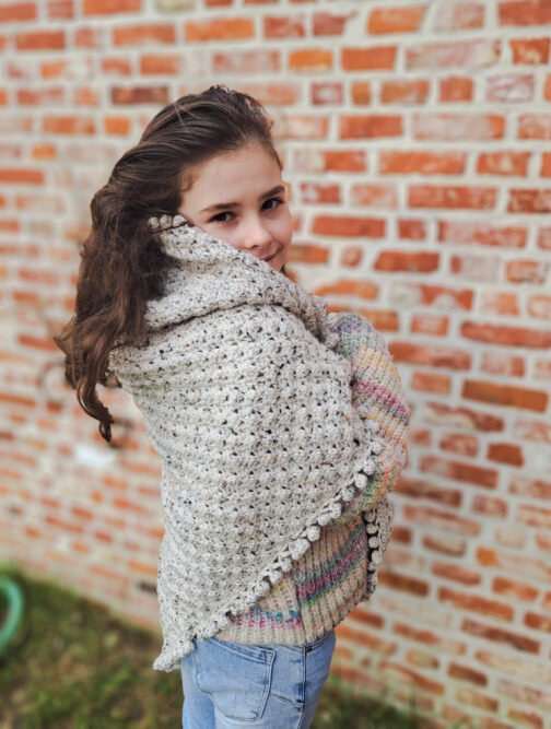 Omslagdoek Beige Driehoek - Afbeelding 4