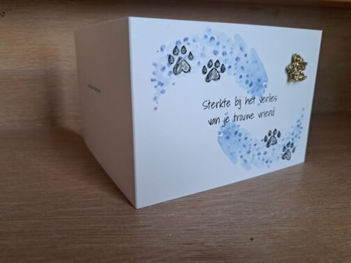 Kaartje Met Gehaakt Detail - Sterkte Bij Het Verlies Van Je Trouwe Vriend - Afbeelding 4