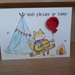 Kaartje Met Gehaakt Detail - Op Kamp Vosje