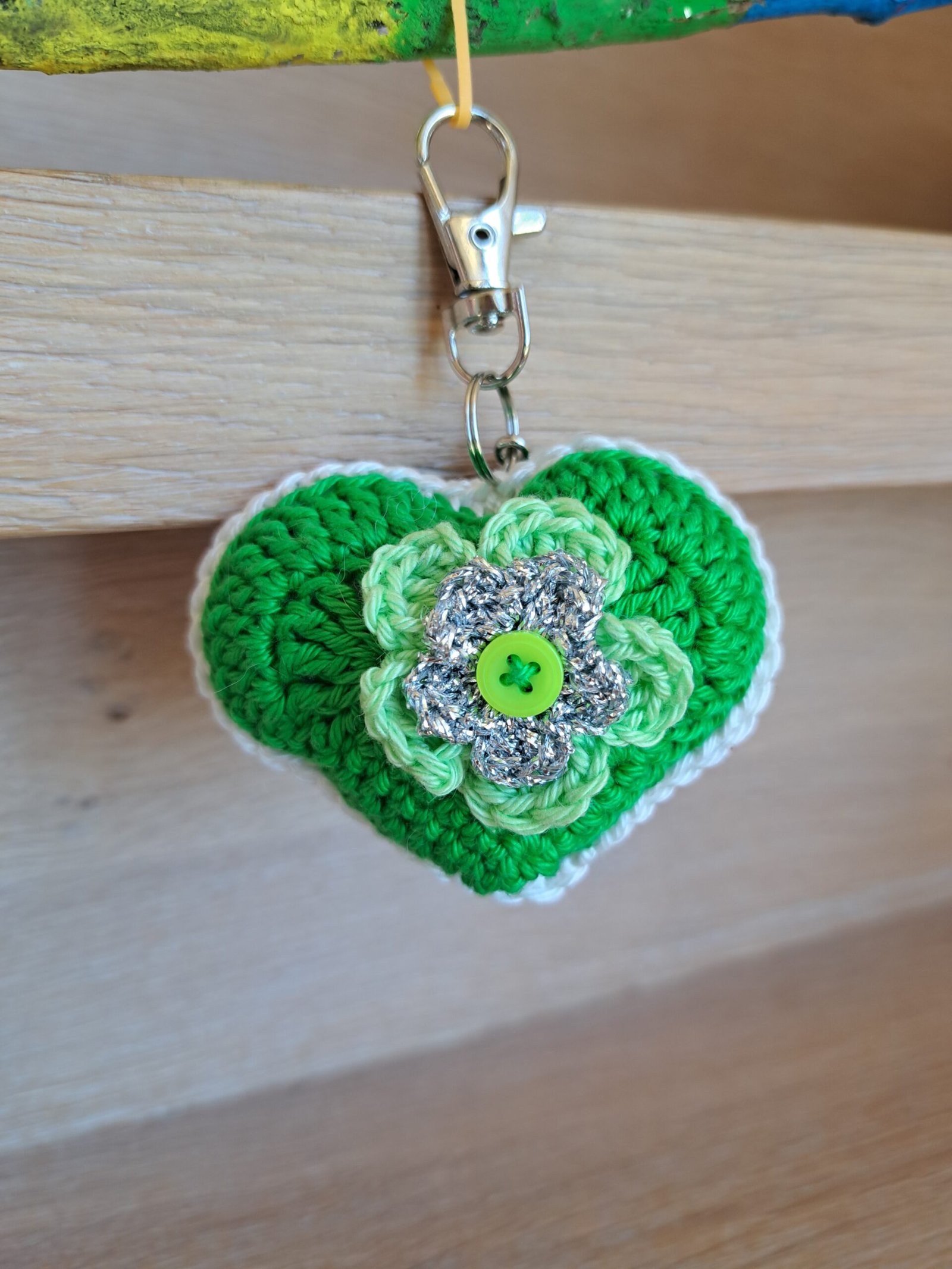 Sleutelhanger Hartje Groen