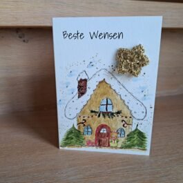 Kaartje Met Gehaakt Detail - Beste Wensen Huisje