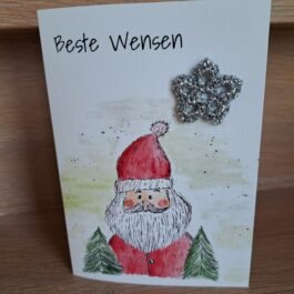 Kaartje Met Gehaakt Detail - Beste Wensen Kerstman