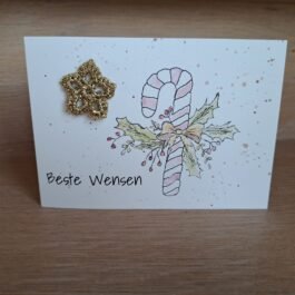 Kaartje Met Gehaakt Detail - Beste Wensen Zuurstok