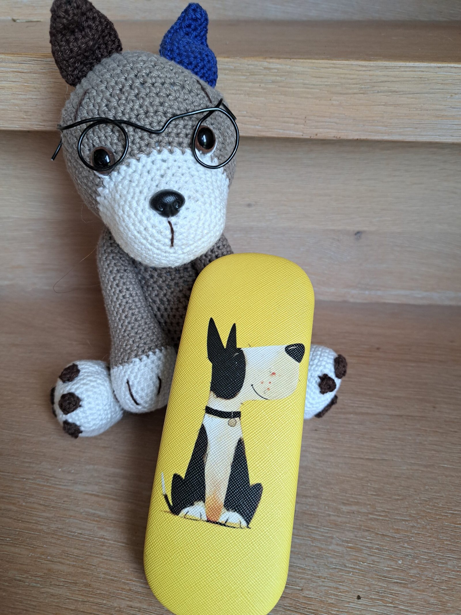 Brillendoos Hond Geel - Afbeelding 2