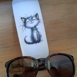 Brillendoos Kat Grijs