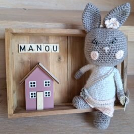 Decoratie Konijn met Huisje