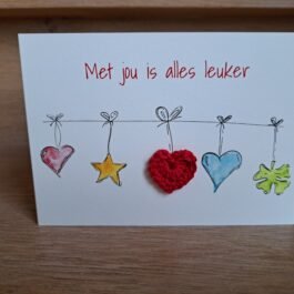 Kaartje Met Gehaakt Detail - Liefde Hangers