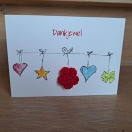 Kaartje Met Gehaakt Detail - Hangers Dankjewel