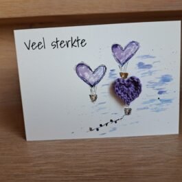 Kaartje Met Gehaakt Detail - Luchtballons - Sterkte