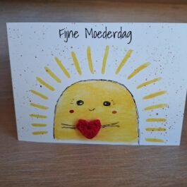 Kaartje Met Gehaakt Detail - Moederdag Zon