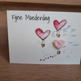 Kaartje Met Gehaakt Detail - Moederdag Luchtballon