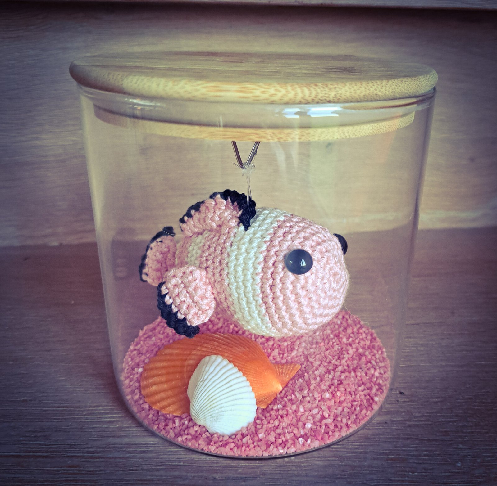 Vis in bokaal roze - Afbeelding 2