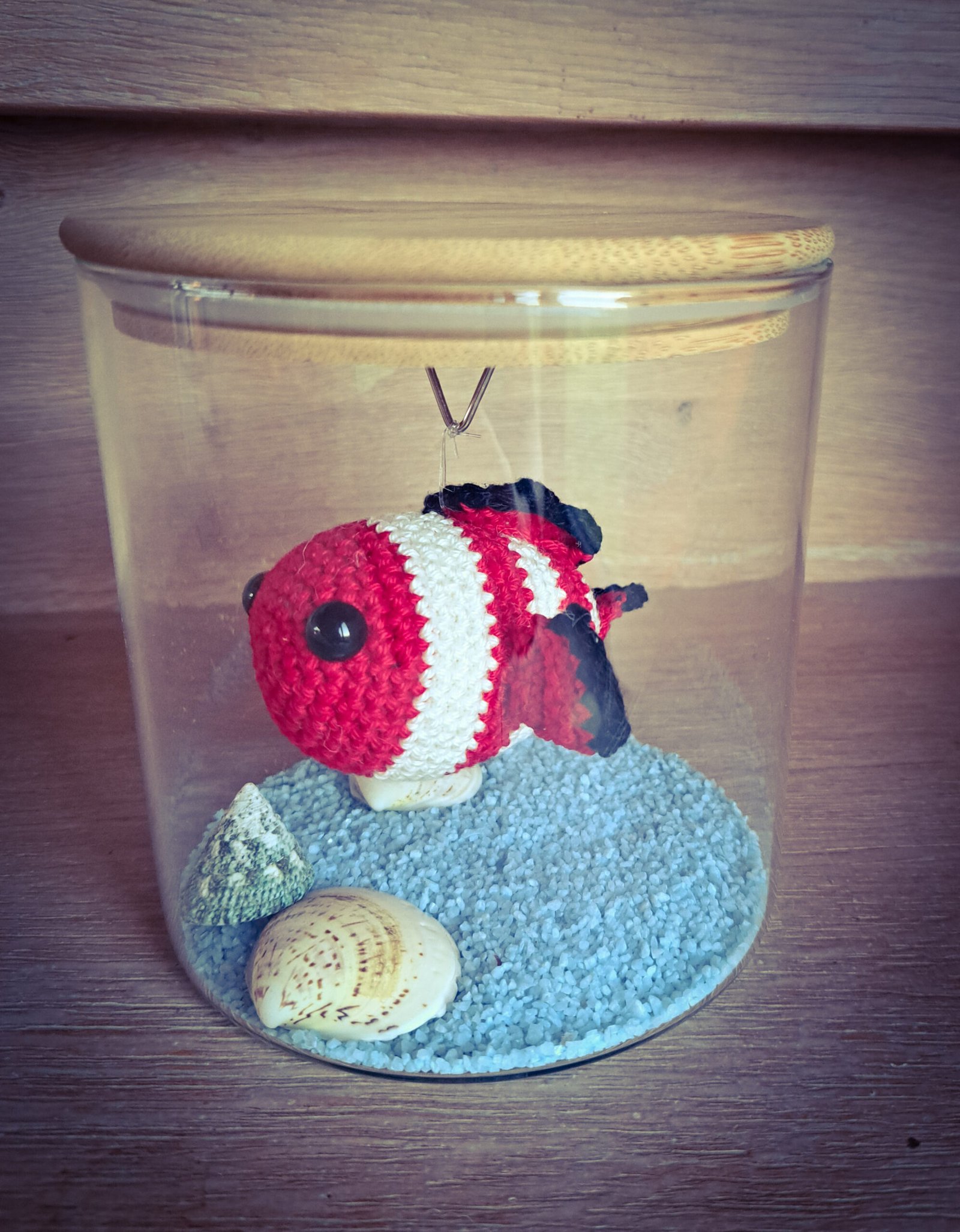 Vis in bokaal rood - Afbeelding 2