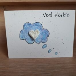 Kaartje Met Gehaakt Detail - Wolkje - Sterkte