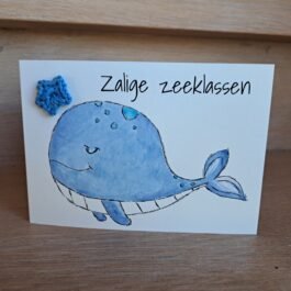 Kaartje Met Gehaakt Detail - Zeeklassen Walvis