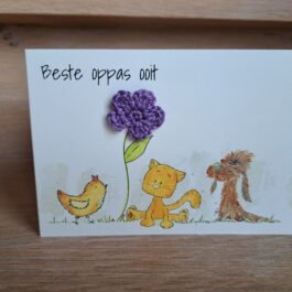 Kaartje Met Gehaakt Detail - Beste Oppas Ooit