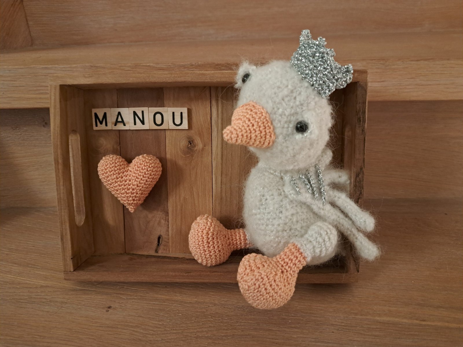 Decoratie Gansje met Kroontje - Afbeelding 2